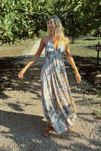 LONG SATIN DRESS