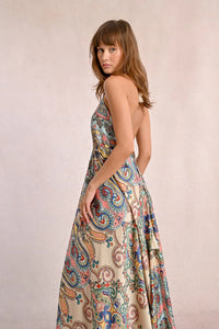 LONG SATIN DRESS