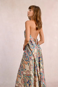 LONG SATIN DRESS