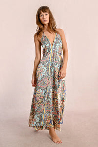 LONG SATIN DRESS