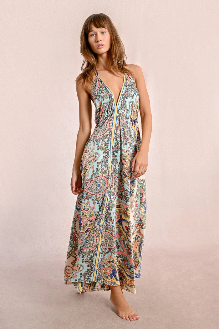 LONG SATIN DRESS