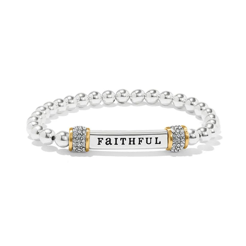 Meridian Faithful Two Tone Stretch Bracelet