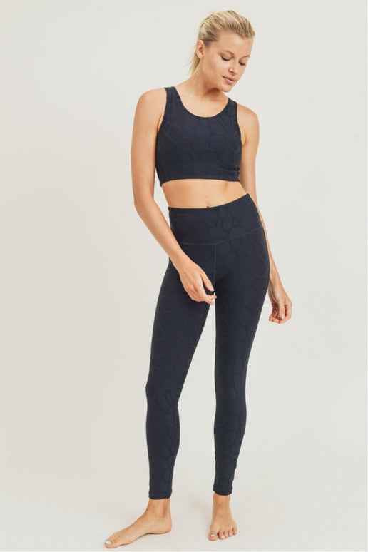 Giraffe Jacquard TACTEL High-Waisted Leggings