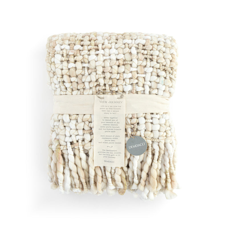 Woven Throw -Cream - Your Journey