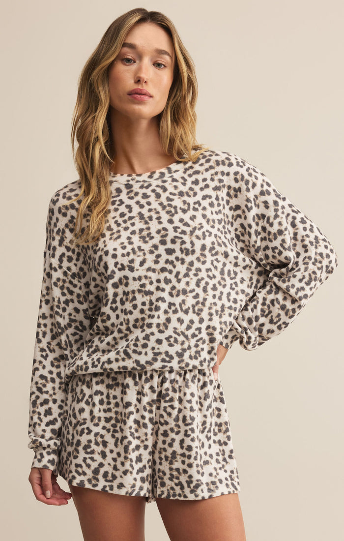 Luxe Leopard LS Top