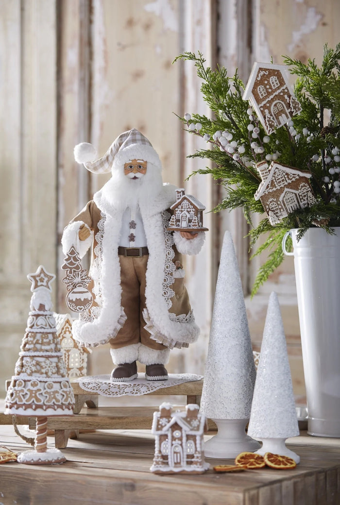 18" GINGHAM GINGERBREAD SANTA