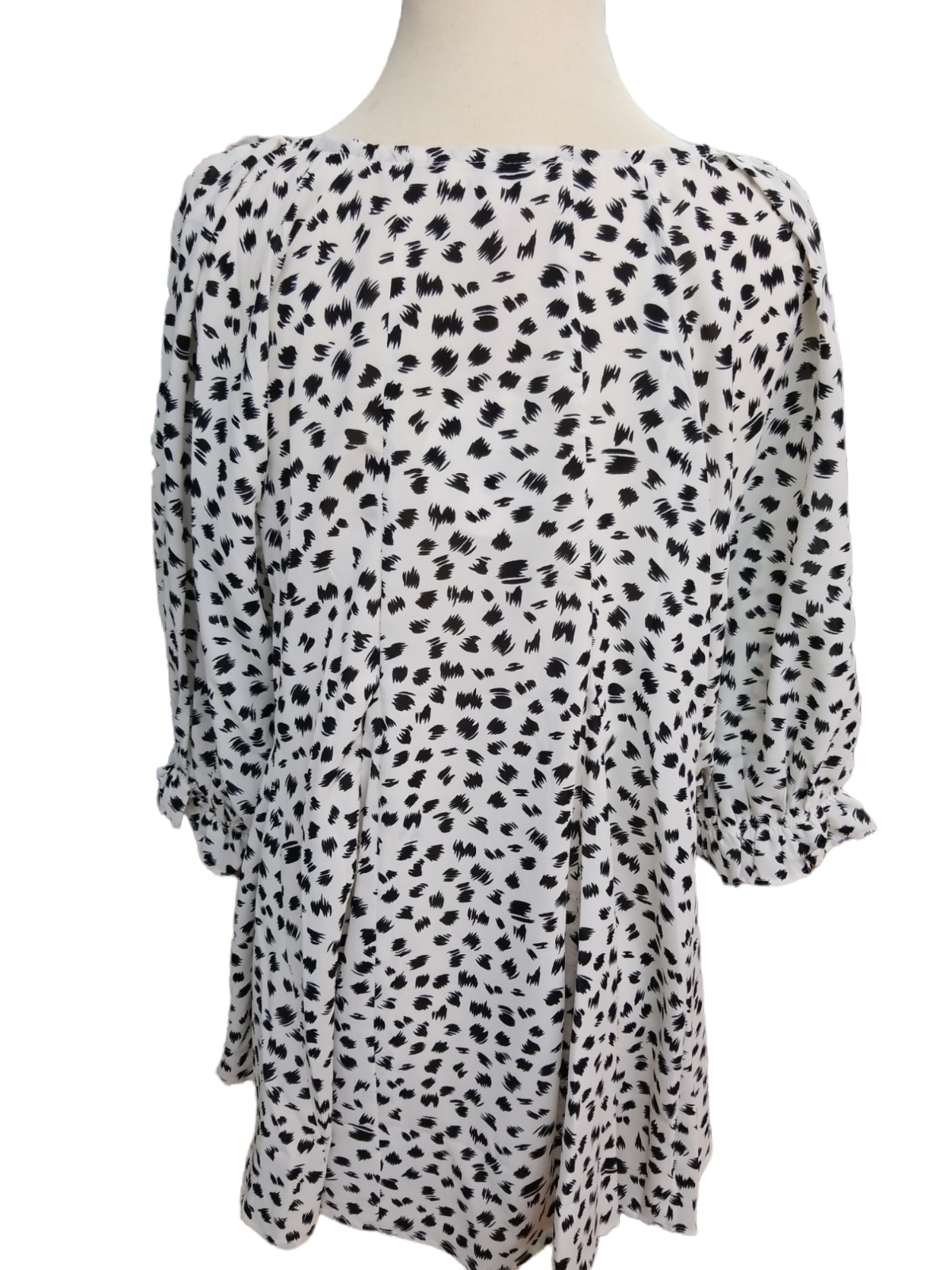 Animal Print Ruffled Sleeved Hem Top