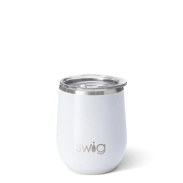 Shimmer Diamond White Stemless Wine Cup (12oz)