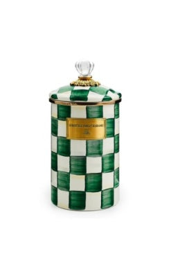 Emerald Check Large Canister