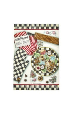 Christmas cookie recipe dish towel