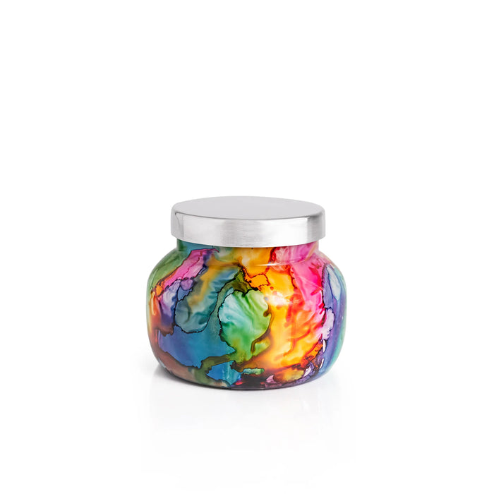 Volcano Rainbow Watercolor Petite Candle, 8 oz