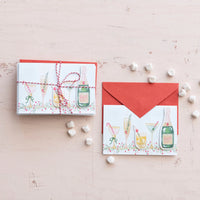 Handmade Recycled Paper Christmas Cards w/ Envelopes