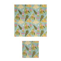 Paper Napkins w/ Christmas Tree Pattern, Multi Color