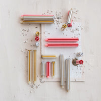 Unscented Package Shaped Taper Candles in Box,  Set of 2