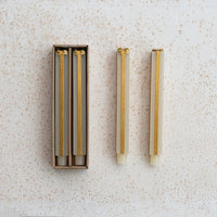 Unscented Package Shaped Taper Candles in Box, Set of 2