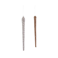 10"H Metal Rhinestone Icicle Ornament,