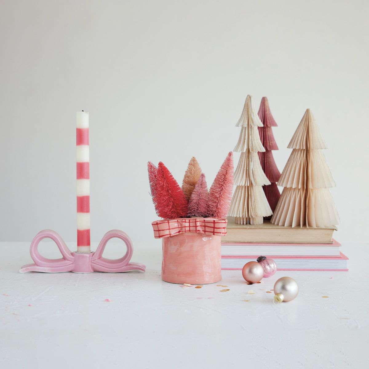 Ceramic Bow Shaped Taper Holder,