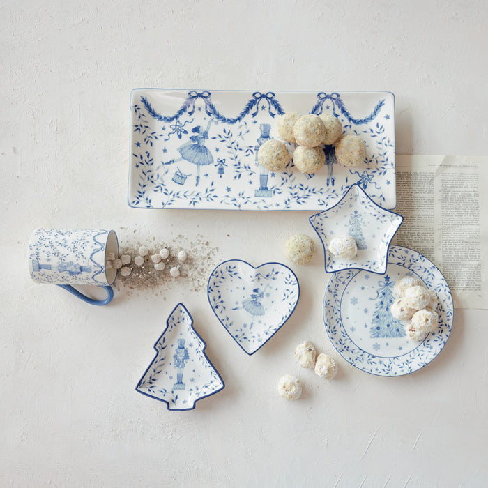 Stoneware Tray with Ballerinas & Nutcracker
