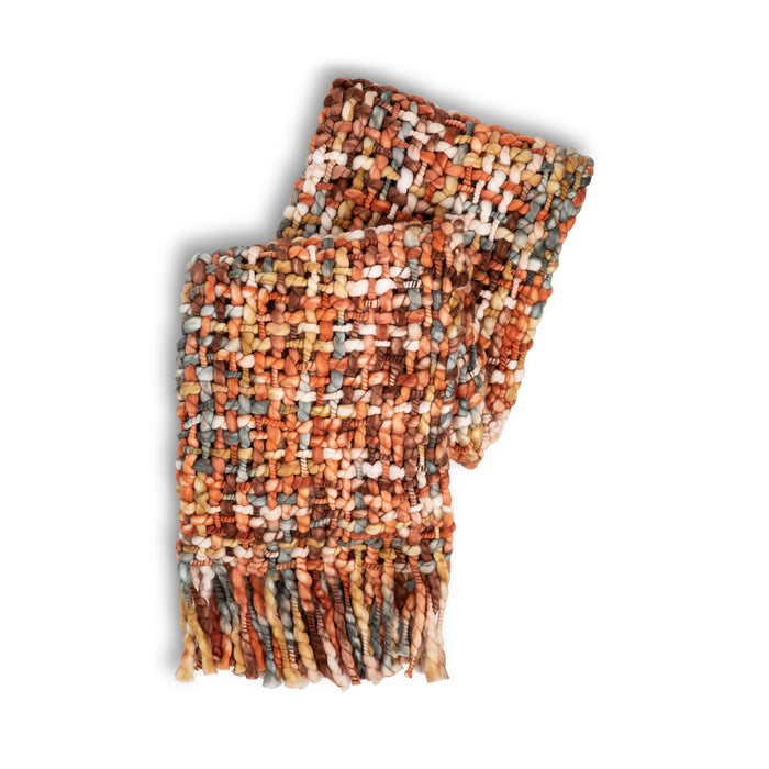 Your Journey Terracotta Woven Throw Blanket 38" x 50"