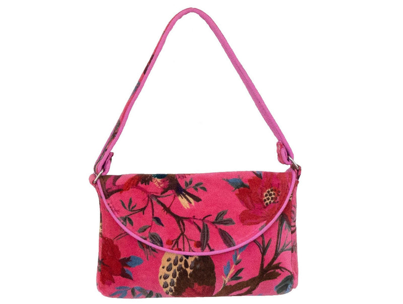 Velvet Bird Bag W/Handle Paradise Rose