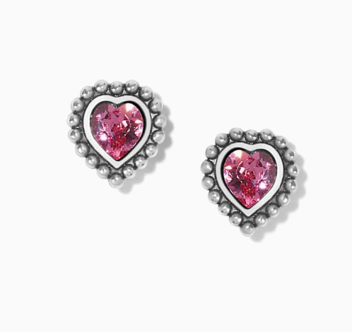 Shimmer Heart Mini Post Earrings