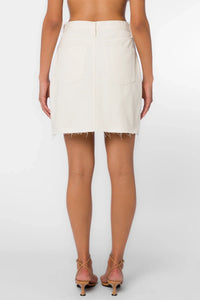 Kayla Ivory Denim Skirt