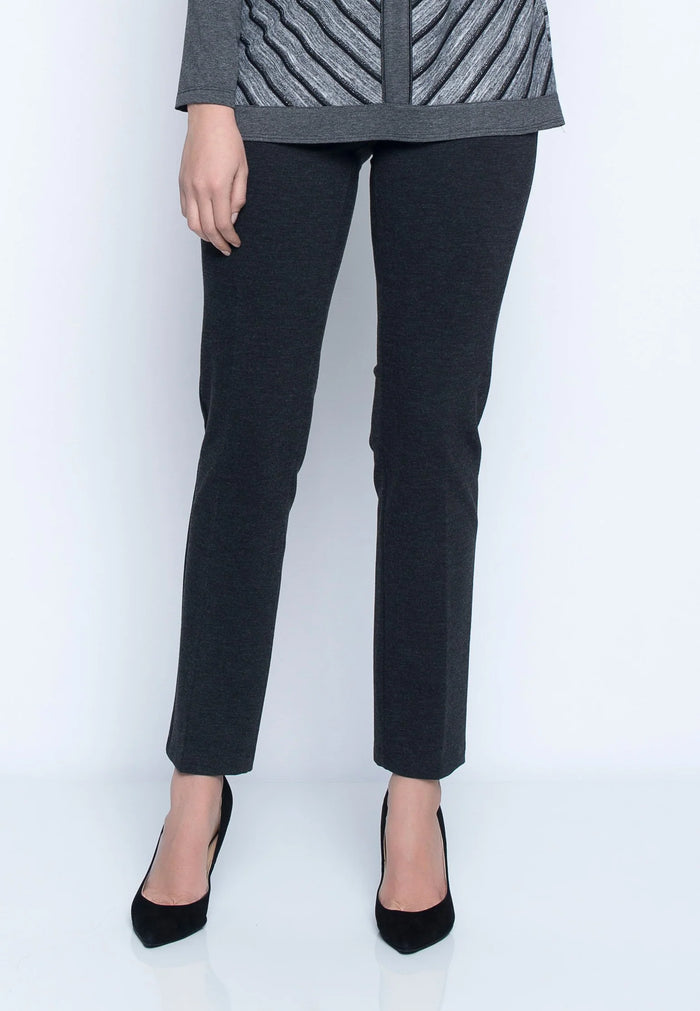 Pull-On Straight Leg Pants Picadilly