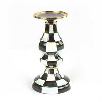 Courtly Check Pillar Candlestick -Medium