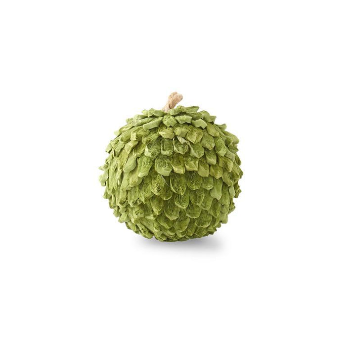 4 INCH GREEN PETAL LEAF BALL ORNAMENT