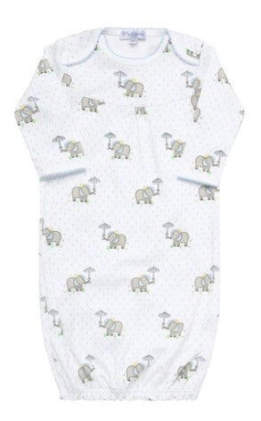 Blue Elephant Baby Gown