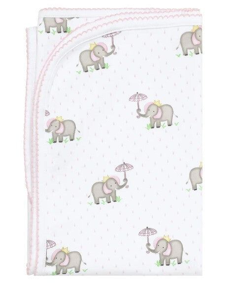 Pink elephant baby blanket best sale