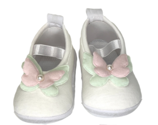 Baby Shoe – Butterfly With Pearl