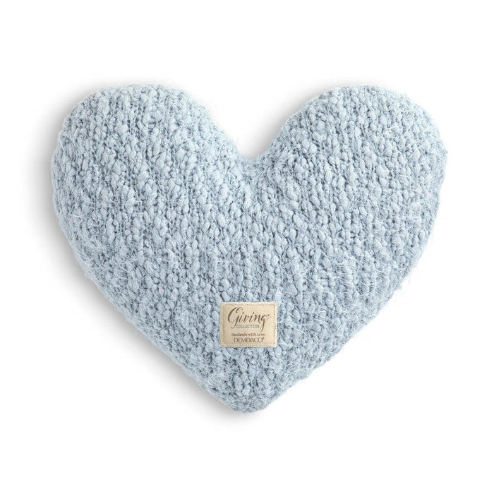 Soft Blue Giving Heart Weighted Pillow