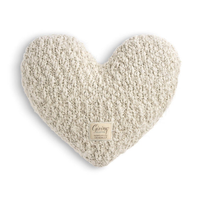 Cream Giving Heart Weighted Pillow
