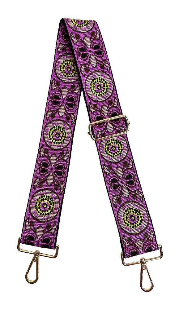 2" "Foulard" Embroidered Bag Strap
