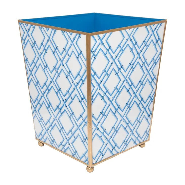 Cane Enameled Square Wastebasket 9