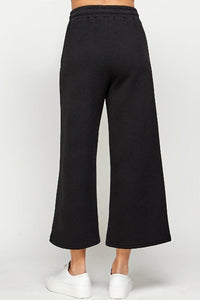 Zig Zag Cropped Wide Pants