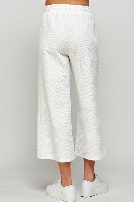 Zig Zag Cropped Wide Pants