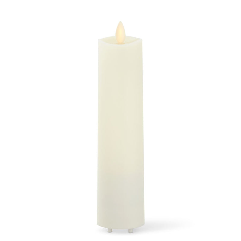 2 x 8.75 Inch Ivory Outdoor Pillar Luminara Candle Remote Ready
