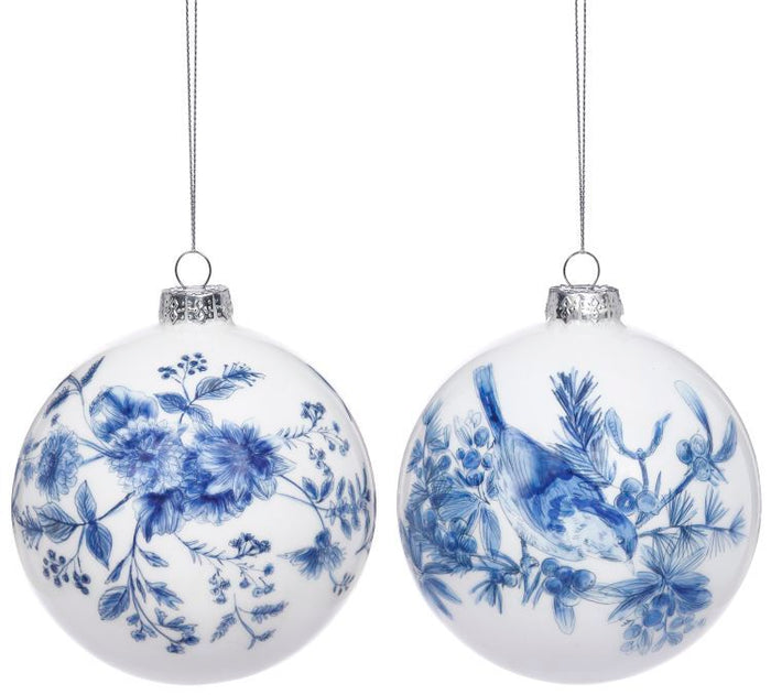 Chinoiserie Ball Ornament, Assortment of 2 - 4.5 Inches