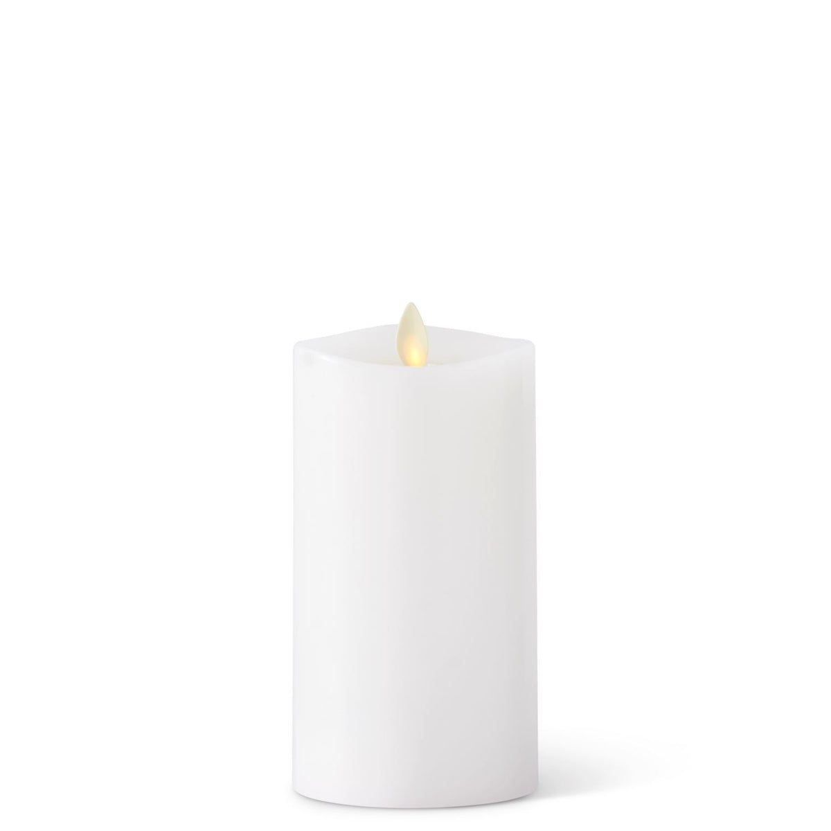 3.5 x 7.5 Inch White Wax Indoor Pillar Luminara