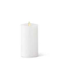 3.5 x 7.5 Inch White Wax Indoor Pillar Luminara