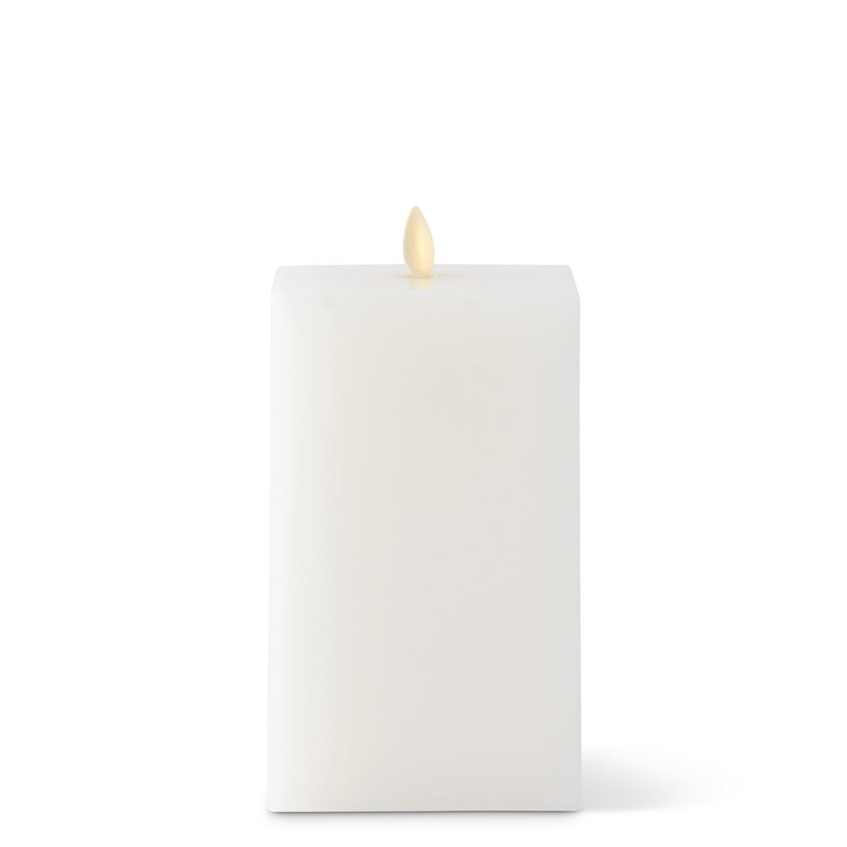 4 x 7.5 Inch White Wax Indoor Square Luminara