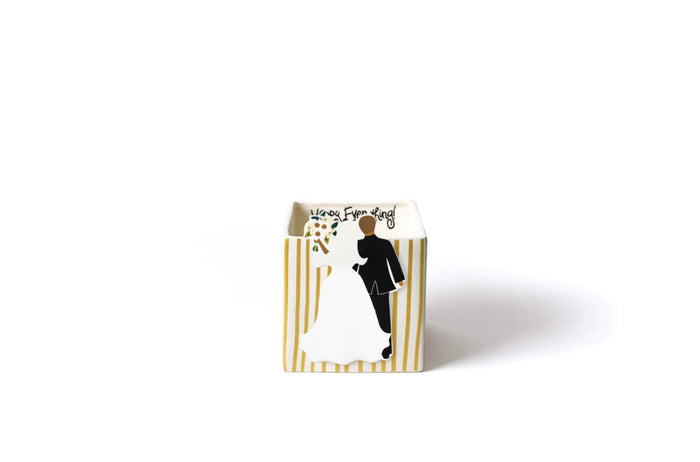 Gold Stripe Mini Nesting Cube Medium