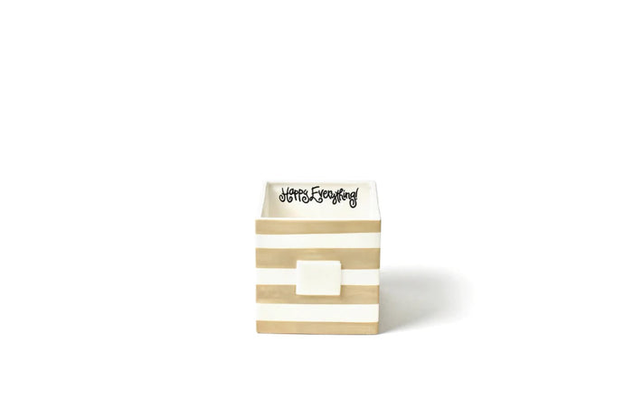 Neutral Stripe Mini Nesting Cube Medium