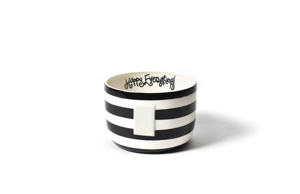 Black Stripe Happy Everything Big Bowl