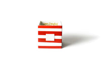 Red Stripe Mini Nesting Cube Medium