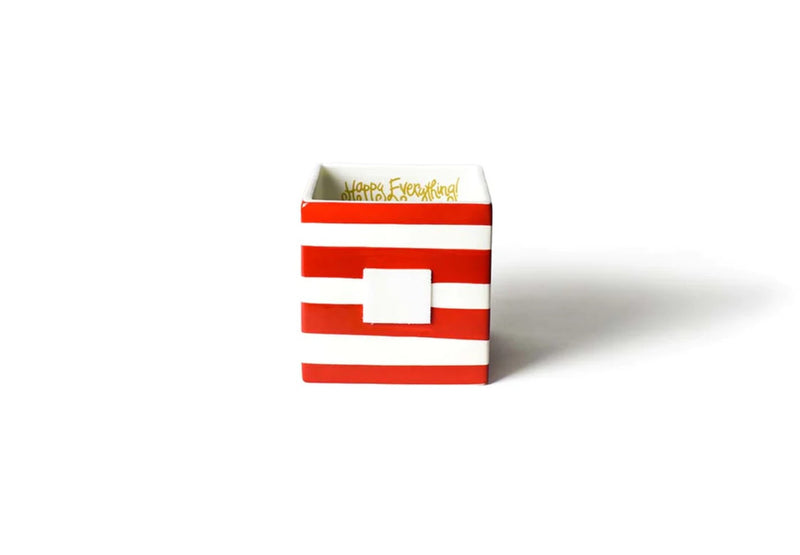 Red Stripe Mini Nesting Cube Medium