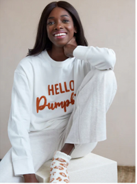 Hello Pumpkin Sweatshirt Ivory