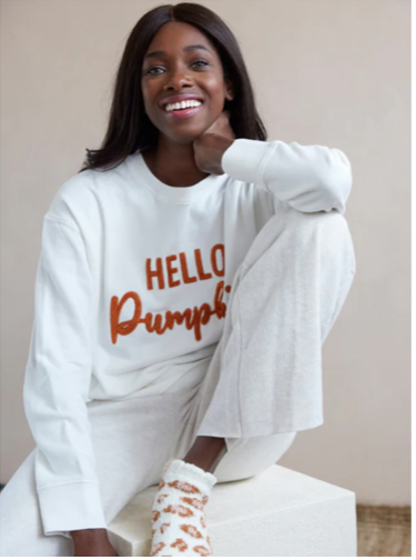 Hello Pumpkin Sweatshirt Ivory